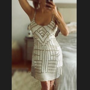 Small (gold/ rose gold ) Parker Embroidered Dress